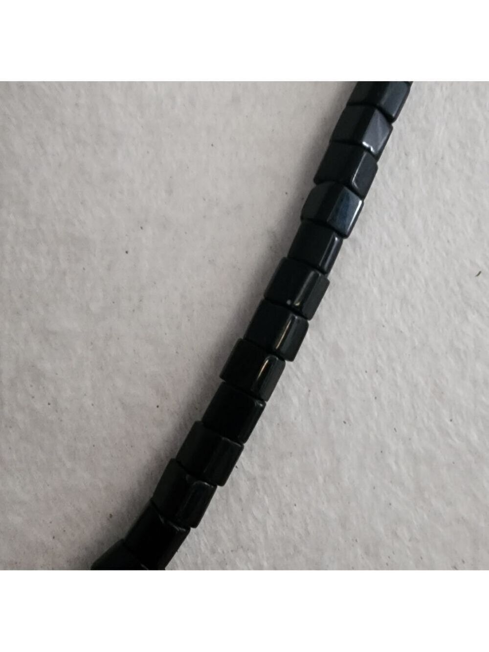 Black Onyx Beaded Necklace with Silvertone Star Pendant - Picture 6 of 9